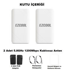 EZCOOL EZ-W580AN DIŞ ORTAM (5.8GHz 1200Mbps 1KM) ACCESS POİNT