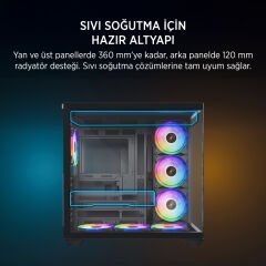 JAMES DONKEY STARK S801 7X ARGB 650W GAMING CASE BLACK