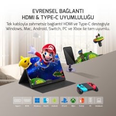 15.6 EZCOOL LITE E15 60HZ FHD PORTABLE TAŞINABİLİR MONİTÖR (SIFIR ÖLÜ PİKSEL GARANTİLİ)