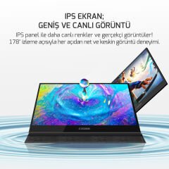 15.6 EZCOOL LITE E15 60HZ FHD PORTABLE TAŞINABİLİR MONİTÖR (SIFIR ÖLÜ PİKSEL GARANTİLİ)