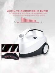 PIRANTECH CB-107C 2000 W BEYAZ BUHARLI TEMIZLEYICI