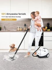 PIRANTECH CB-107C 2000 W BEYAZ BUHARLI TEMIZLEYICI