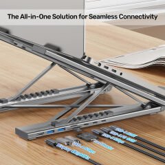 UNITEK KATLANABİLİR NOTEBOOK STANDI VE DOCKING STATION (D1137AGY01)