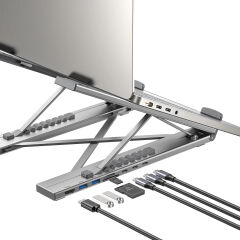 UNITEK KATLANABİLİR NOTEBOOK STANDI VE DOCKING STATION (D1137AGY01)