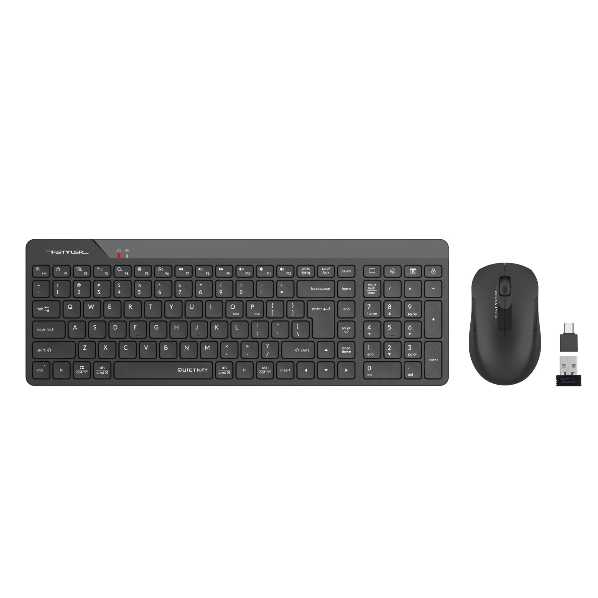 A4 TECH FG2300 Q 2.4 GHZ AİR2 SİYAH KLAVYE+MOUSE