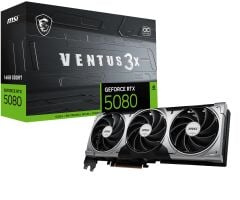 MSI VGA GEFORCE RTX 5080 16G VENTUS 3X OC RTX5080 16GB GDRR7 256 B DX12 PCIE 5.0 X16 (3XDP 1XHDMI)